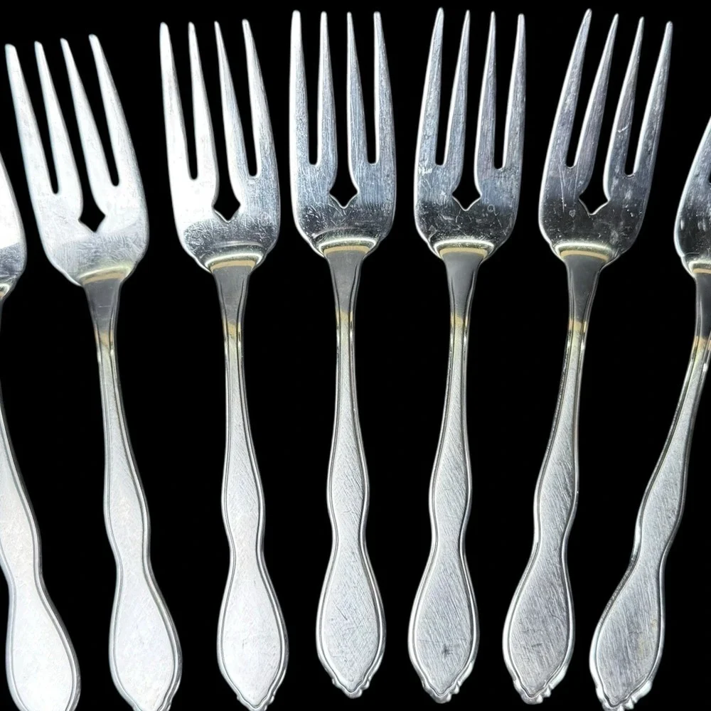 1881 Rogers Oneida LTD Twilight 7 Salad‎ Forks Stainless Steel Flatware